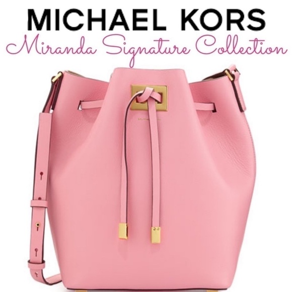Michael Kors MK Miranda Oleander Drawstring Bag - Picture 1 of 10